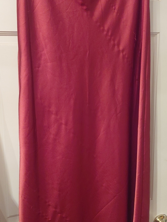 Renee C. Dresses & Skirts - Reneè Satin Slip Maxi Skirt in Deep Burgundy-Red